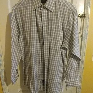 Gray n white plaid long sleeve